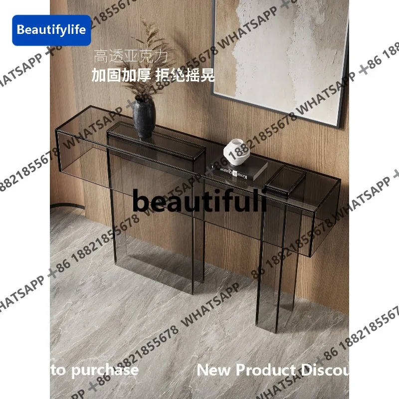 D183 Entrance table, living room against the wall acrylic end view table creative design corridor decorative cabinet