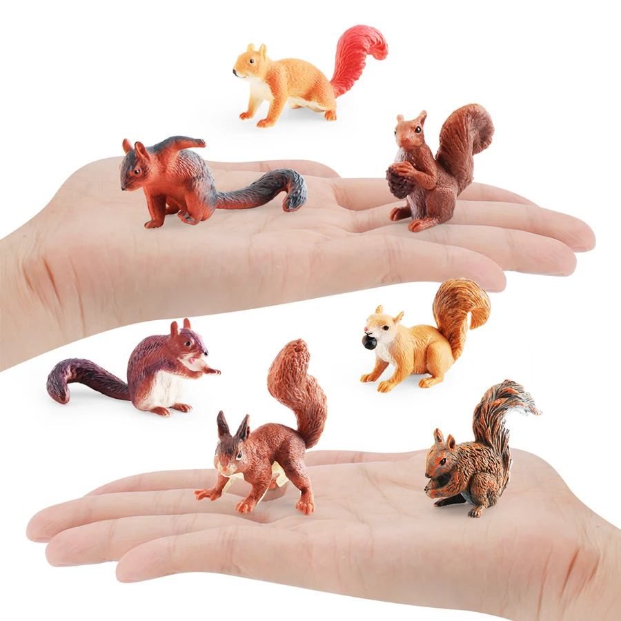 Realistic Rodent Wild Animals Capybara Beaver Mole Aardvark Mouse Chipmunk Squirrel Groundhog Model Figure Collection Toys