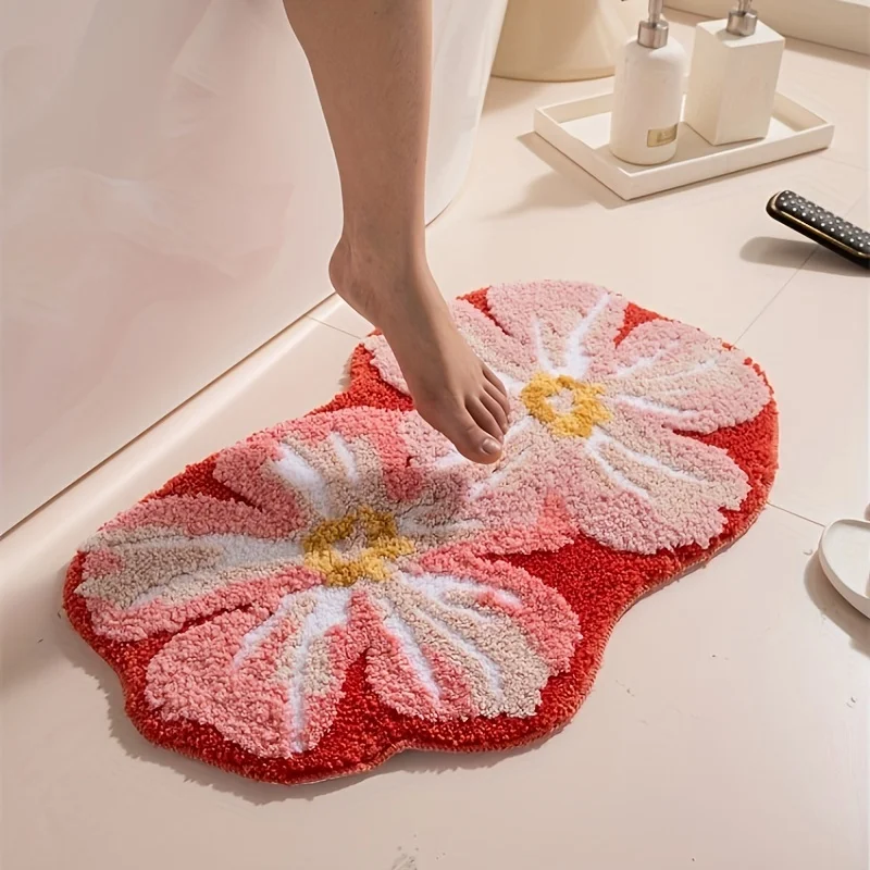 

Ultra-Soft Microfiber Bath Mat with 3D Ombre Design, Comfortable & Machine Washable Door Rug with Non-Slip Backing for Bathroom