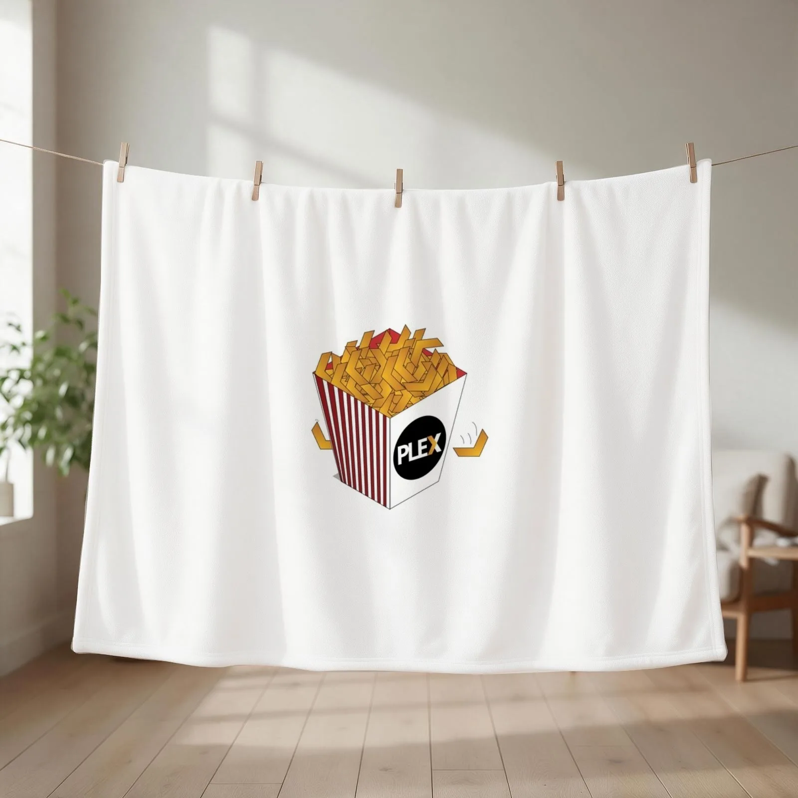 Plex Popcorn Throw Blanket couch cozy soft plush fuzzy picnic outdoor blanket