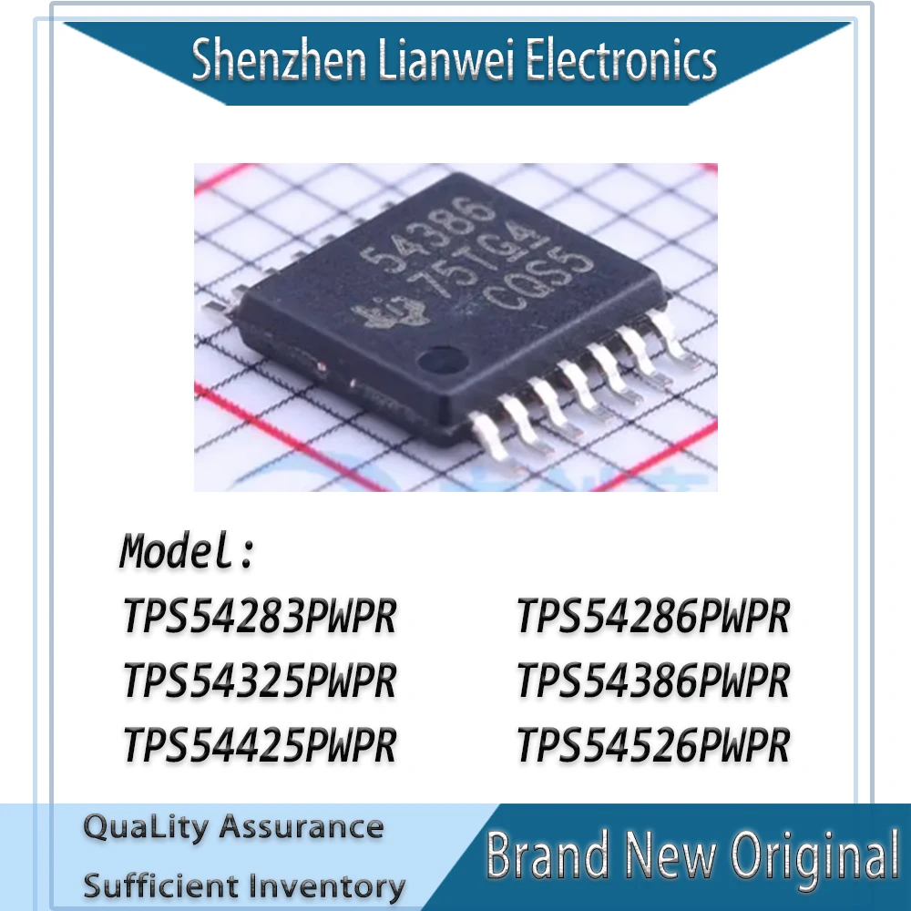 

100% New Original TPS54283PWPR TPS54286PWPR TPS54325PWPR TPS54386PWPR TPS54425PWPR TPS54526PWPR IC Chipset HTSSOP-14