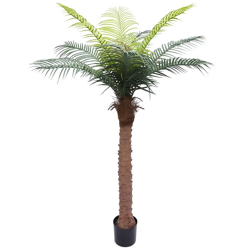 Artificial Coconut Tree Palm Fake Tree Simulation Plant Bonsai Indoor Tropical Green Floor Potted Vase House Decoration