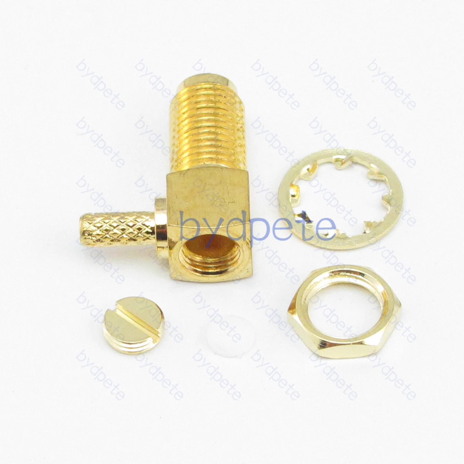 RP-SMA Female Right Angle Connector crimp for RG174 RG316 LMR100 Pigtail Cable