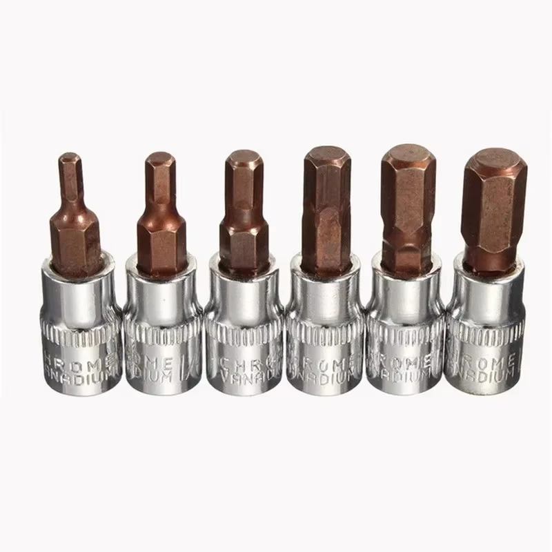 

6Pcs 1/4 Inch Hex Screwdriver Bit Socket Set H3-H8 for Torque Spanner Ratchet Wrench Screwdriver Accessories