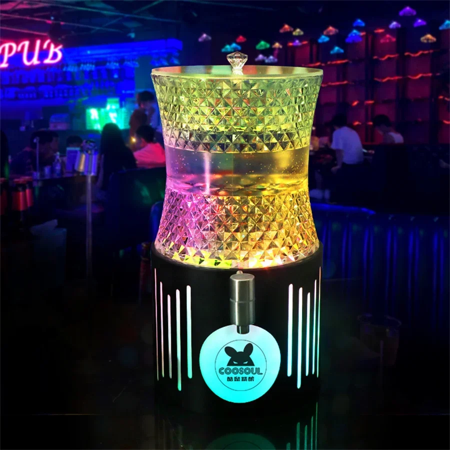 

LED Glowing Beer Tower Dispenser Drink Tower Beverage Dispenser 3L 4L Bar Nightclub beer dispenser Champagne Wine Ice Bucket