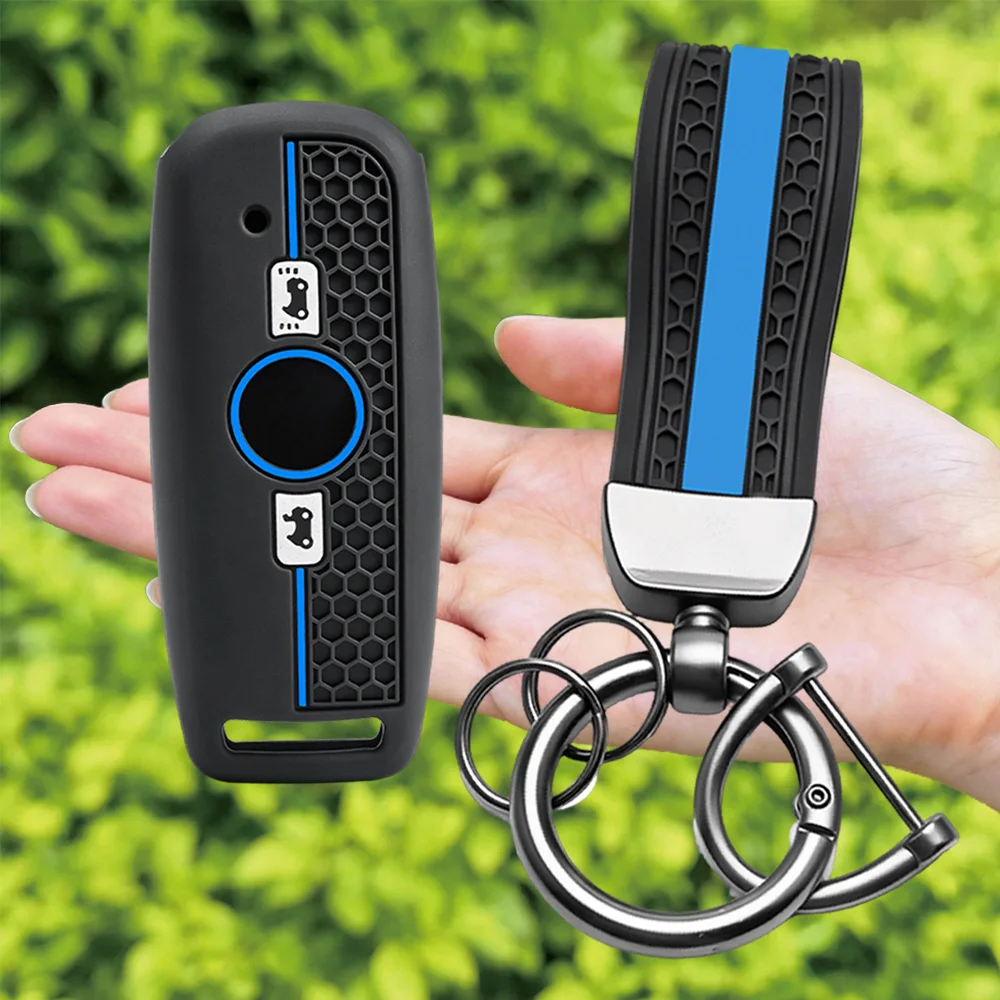 Keychain Motorcycle Key Case Shell Cover Silicone Lock Opener For Honda GL1800 Gold Wing GoldWing 2018 2019 2020