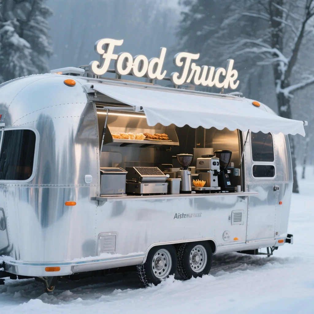 

United State Food Truck with Full Kitchen Concession Bbq Food Trailer with Porch Fully Equipped Custom Food Truck