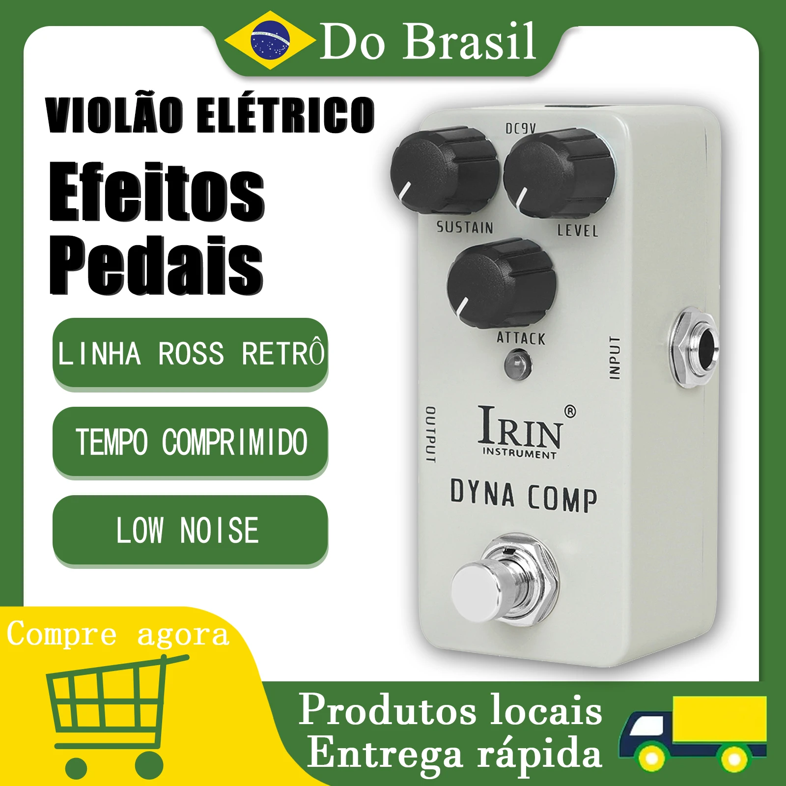 IRIN RS-12 Electric Dyna Comp Guitar Effect Pedal Compressed Effects Retro Ross Line True Bypass Pedals Guitarra Accessories