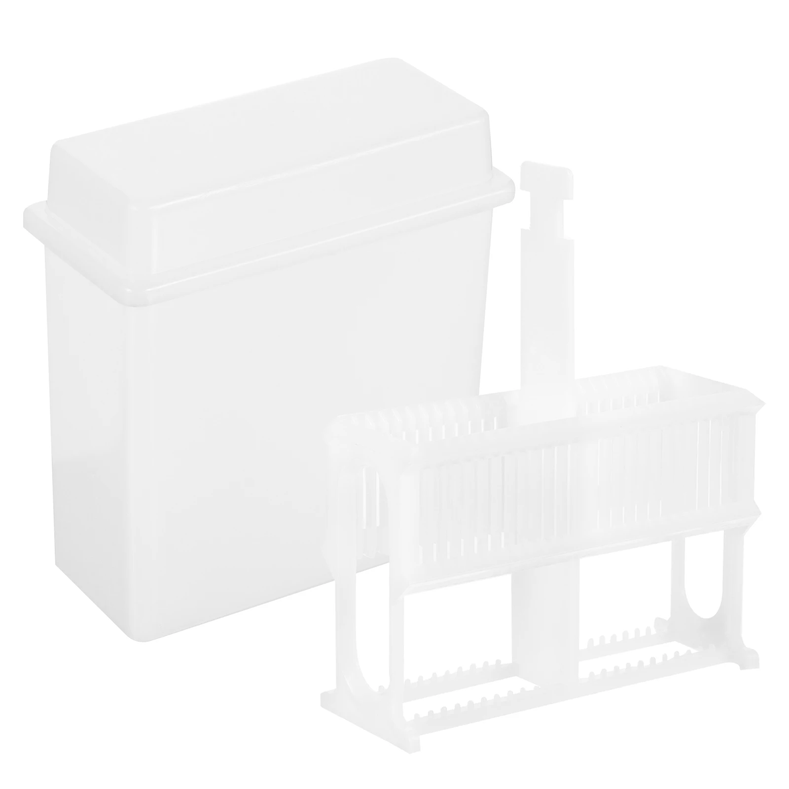 

1 set 1 Set Plastic Microscope Slides Rack Lab Stain Slide Holder Coplin Alkali Heat Resistant Long Lasting Easy Use
