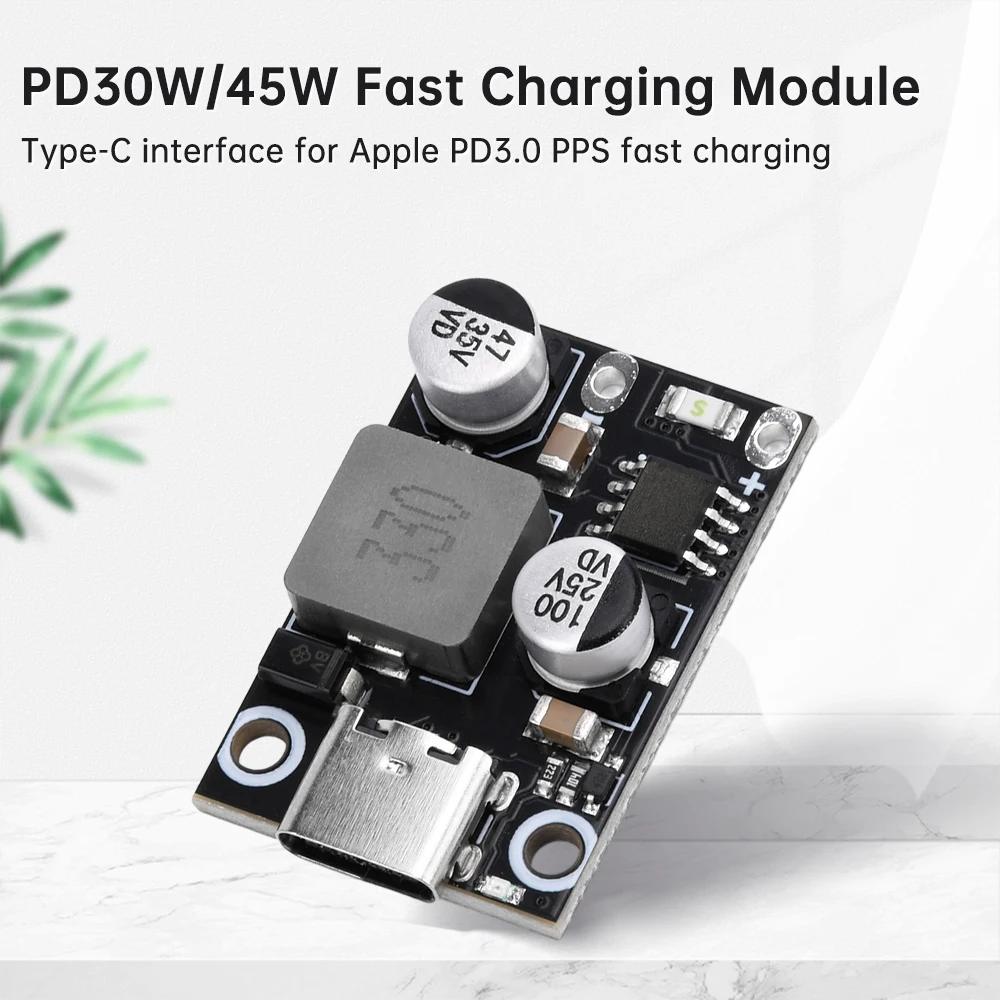 

PD30W PD45W Fast Charging Module Type-C Interface PD3.0 PPS Fast Charging QC3.0 SCP Support VOOC Quick Charger Circuit Board