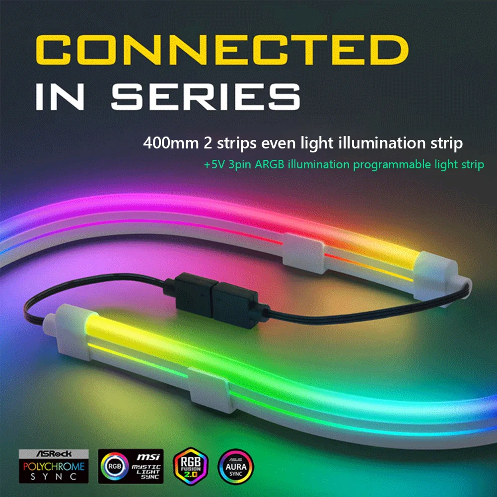 M1 5V 3 PIN Light Strip ARGB Neon Computer Case Decoration 5V 3PIN LED Strip Set Flexible Lamp Tape for PC Case Chassis Light