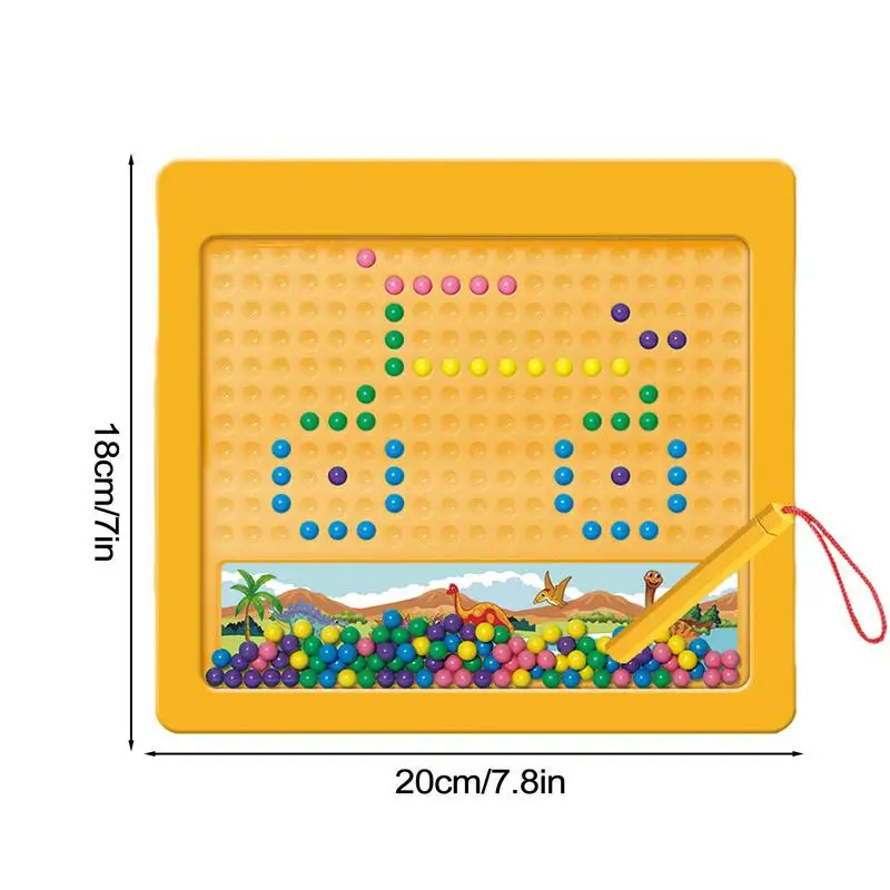 Planche à Dessin Magnétique avec Perles à Points et Stylo pour Enfant, Jouets de Voyage, Éducation Présв