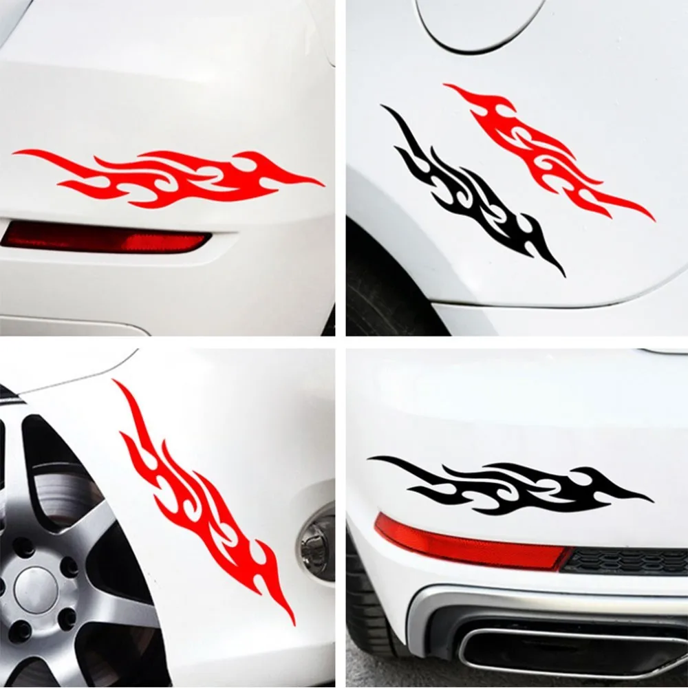 DIY Flame Vinyl Decal Sticker Waterproof For Car Motorcycle Gas Tank Waterproof Motorcycle Flame Sticker Decal Body Kits