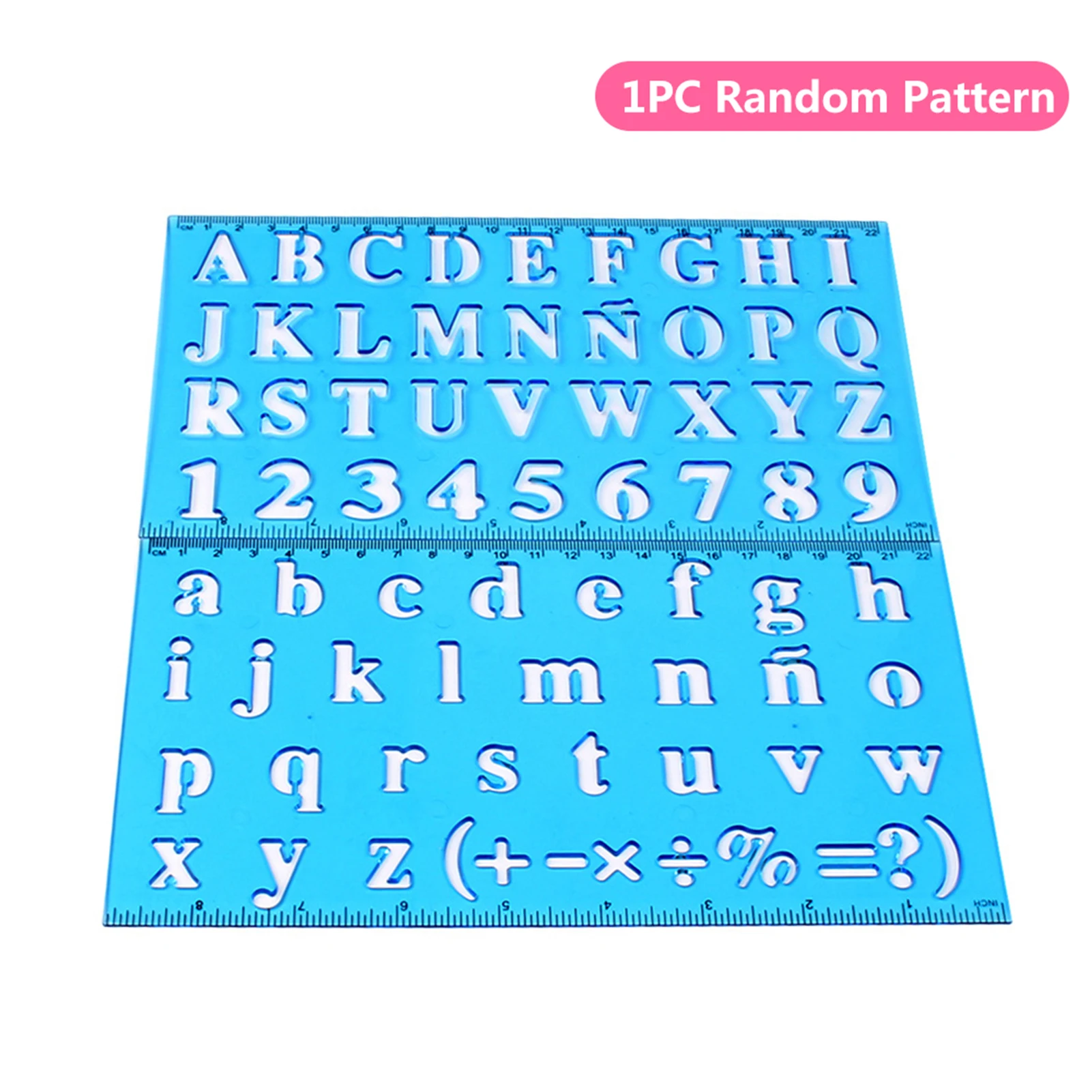 Plastic Drawing Ruler Alphabet & Number Hollow Template Stencil Learning Tool for Children Students School  Supplies