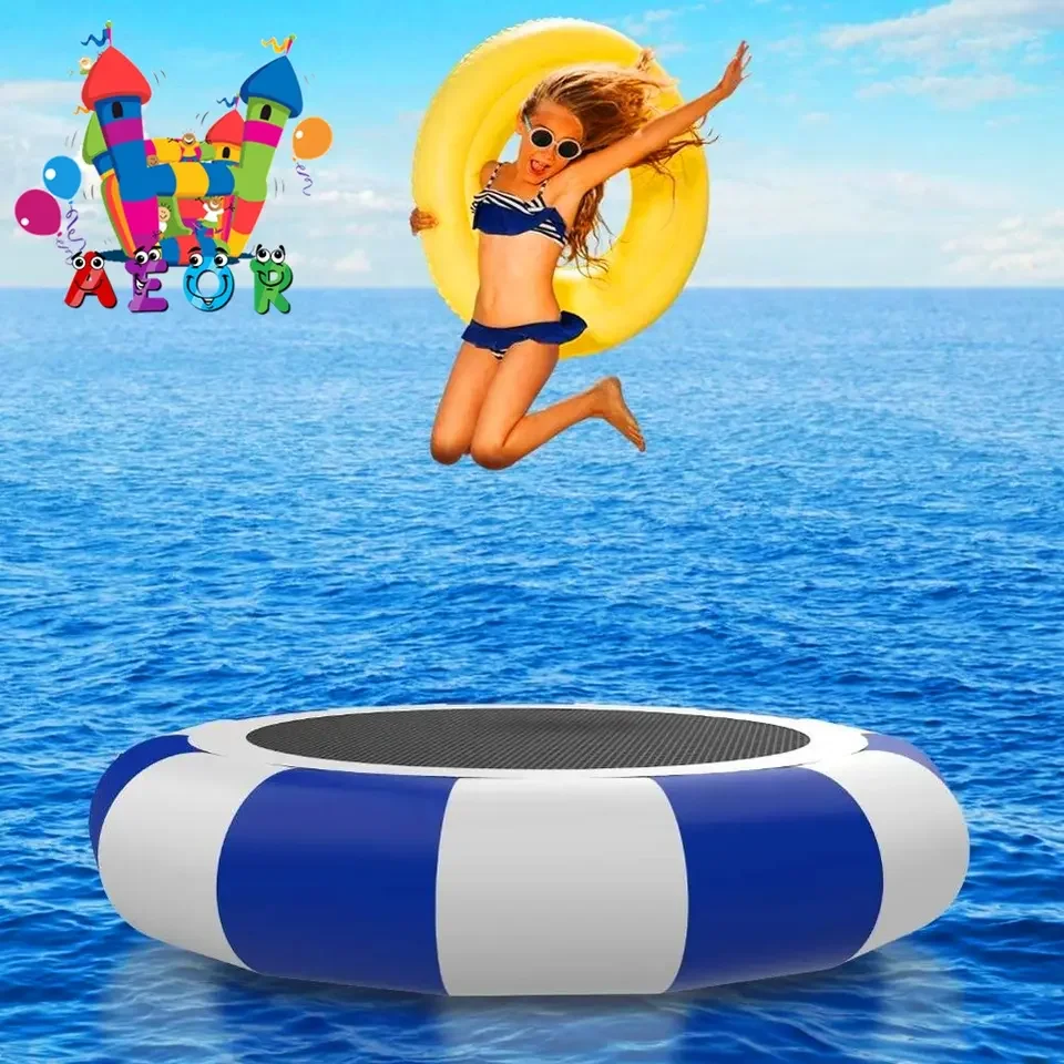 

Коммерческий ПВХ открытый аквапарк водные виды спорта 4 м плавающий надувной детский водный прыжок батут игра