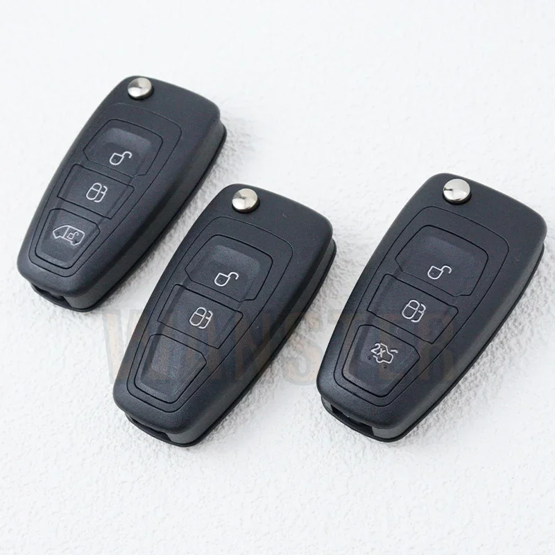 For Ford Fiesta Focus C-Max (CB7) S-Max Transit Custom Galaxy Mondeo 2013 Car Key Shell Folding Key Fob Case Housing 2 3 Bottons