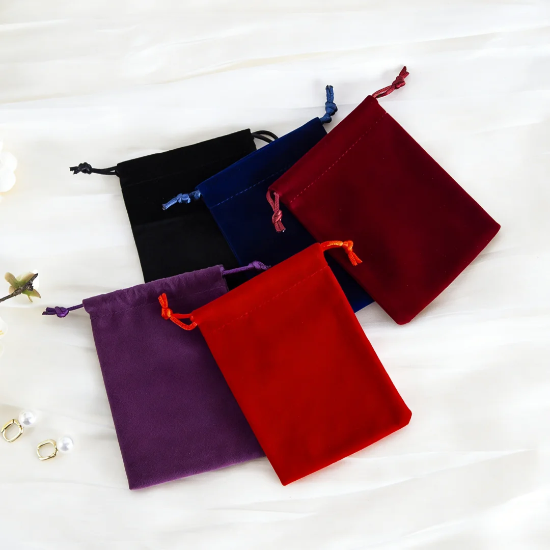 10 Stück dicke Samtbeutel mit Kordelzug für Schmuck und Ornamente, wiederverwendbar für Hochzeiten, Festivals, Geschenkverpackungen und Aufbewahrung