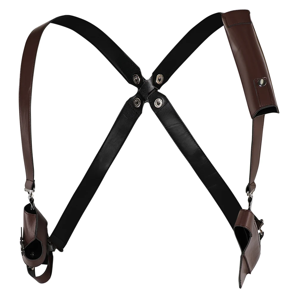 Leon cosplay cinto alça traseira scott kennedy roleplay cintura saco acessórios traje coldre masculino halloween carnaval festa adereços