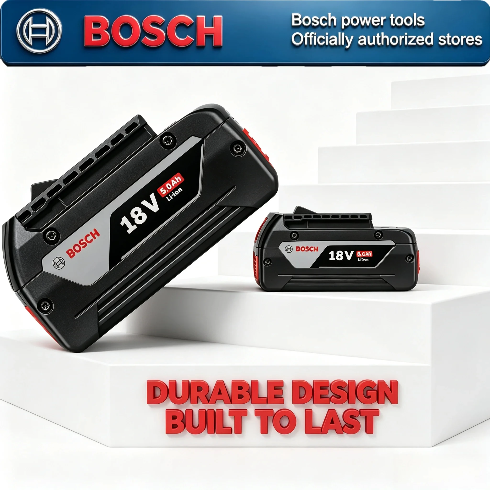 Authentic Bosch 18V Power Tool Lithium Battery 5.0Ah 6.0AH BAT609 BAT618 BAT609G BAT618G Rechargeable Li-ion Battery