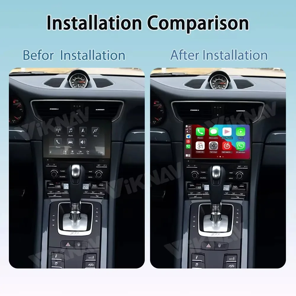 Viknav Linux For Porsche 911 2006-2018 Touch Screen Decoder Interface Box Multimedia Android Auto Wireless Carplay Player Stereo