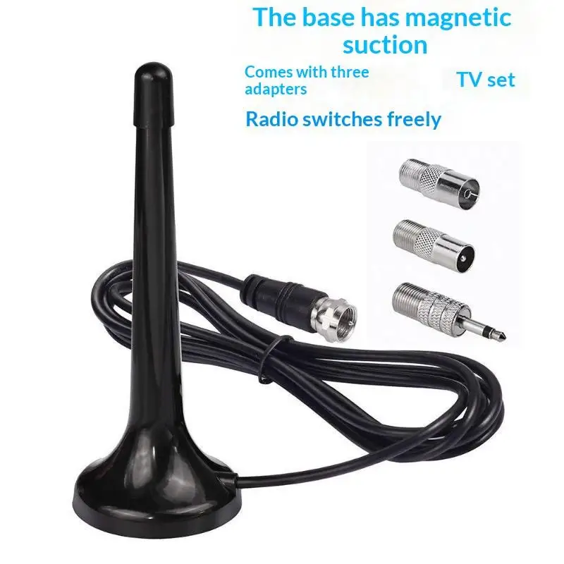75ohm FM Telescopic Antennas Amplified DAB FM High Gain With 3 Adapters For Home Radio Use view 2