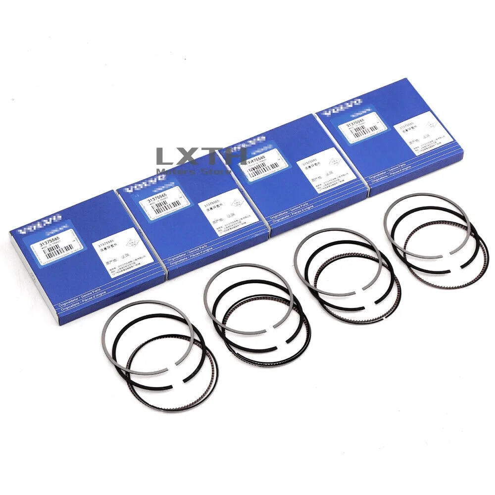 4pcs Piston Rings Set Φ82mm STD A31375565 A32213692 A32240862 A32213040 For Volvo S60 V60 V90 XC60 XC90 2.0 T5 B4204T