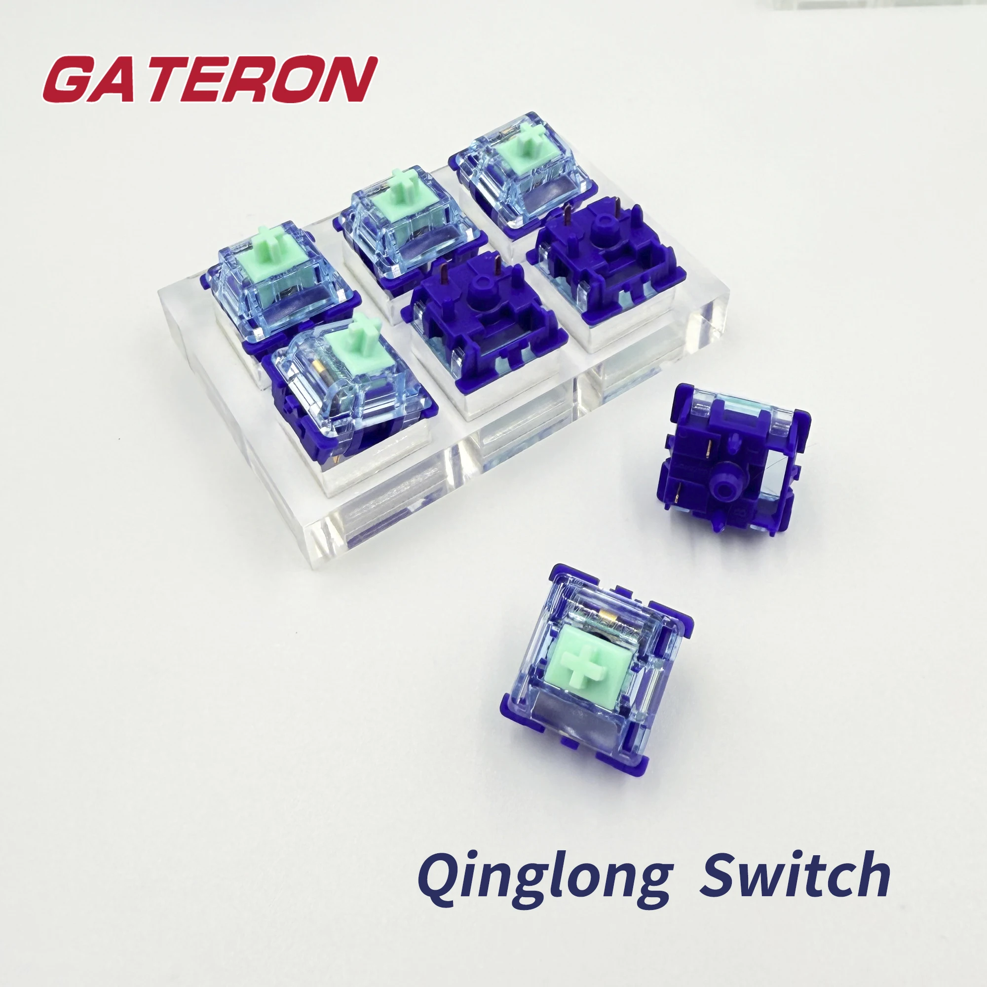 

Gateron 5 pin V3 Qinglong Tactile Switches Operating 63g Bottom 67g Custom Aqua Dragon Switches
