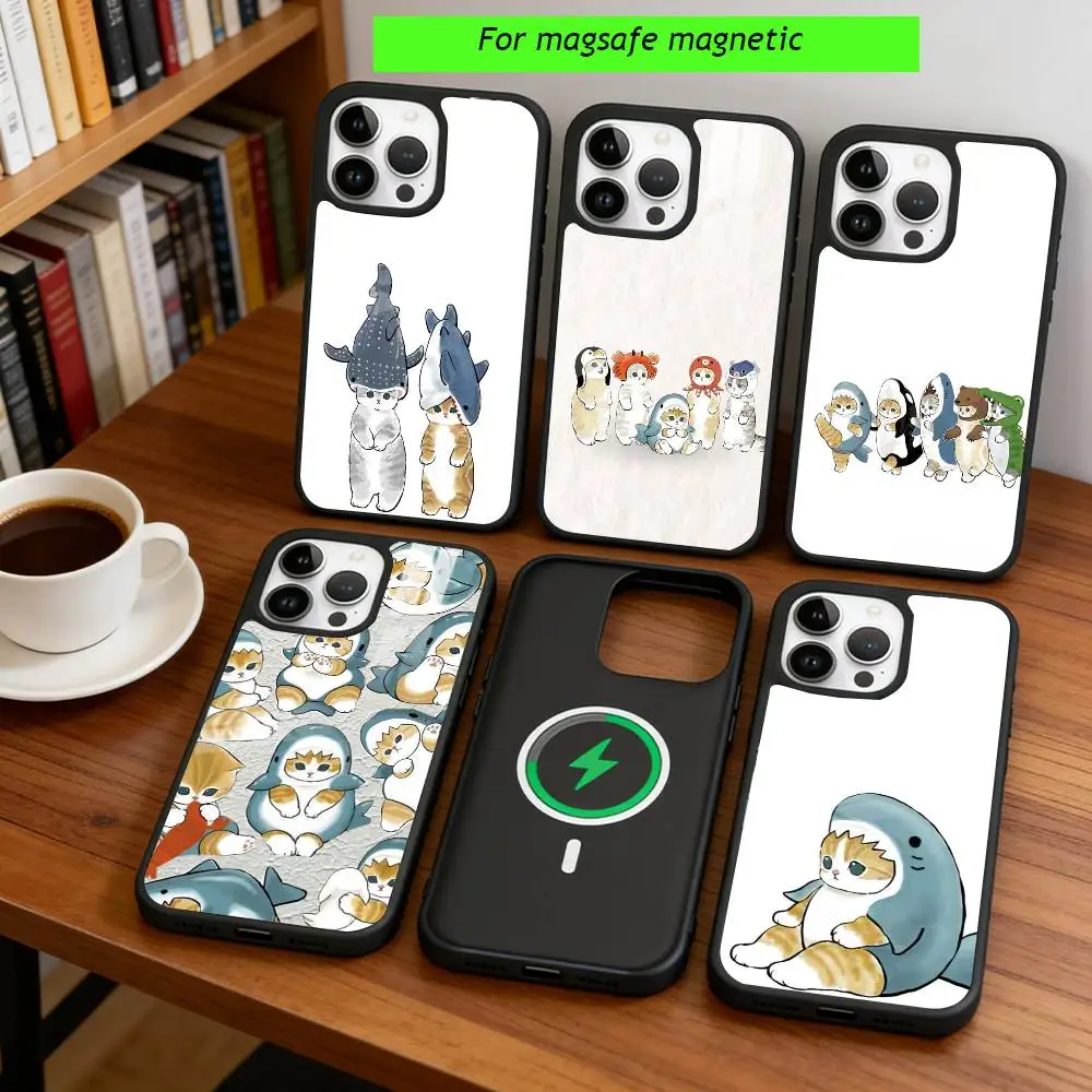 

Cute M-Mofusands Phone Case For iPhone17,16,15,14,13,12,11 Plus,Pro Magnetic For Magsafe Wireless Charging
