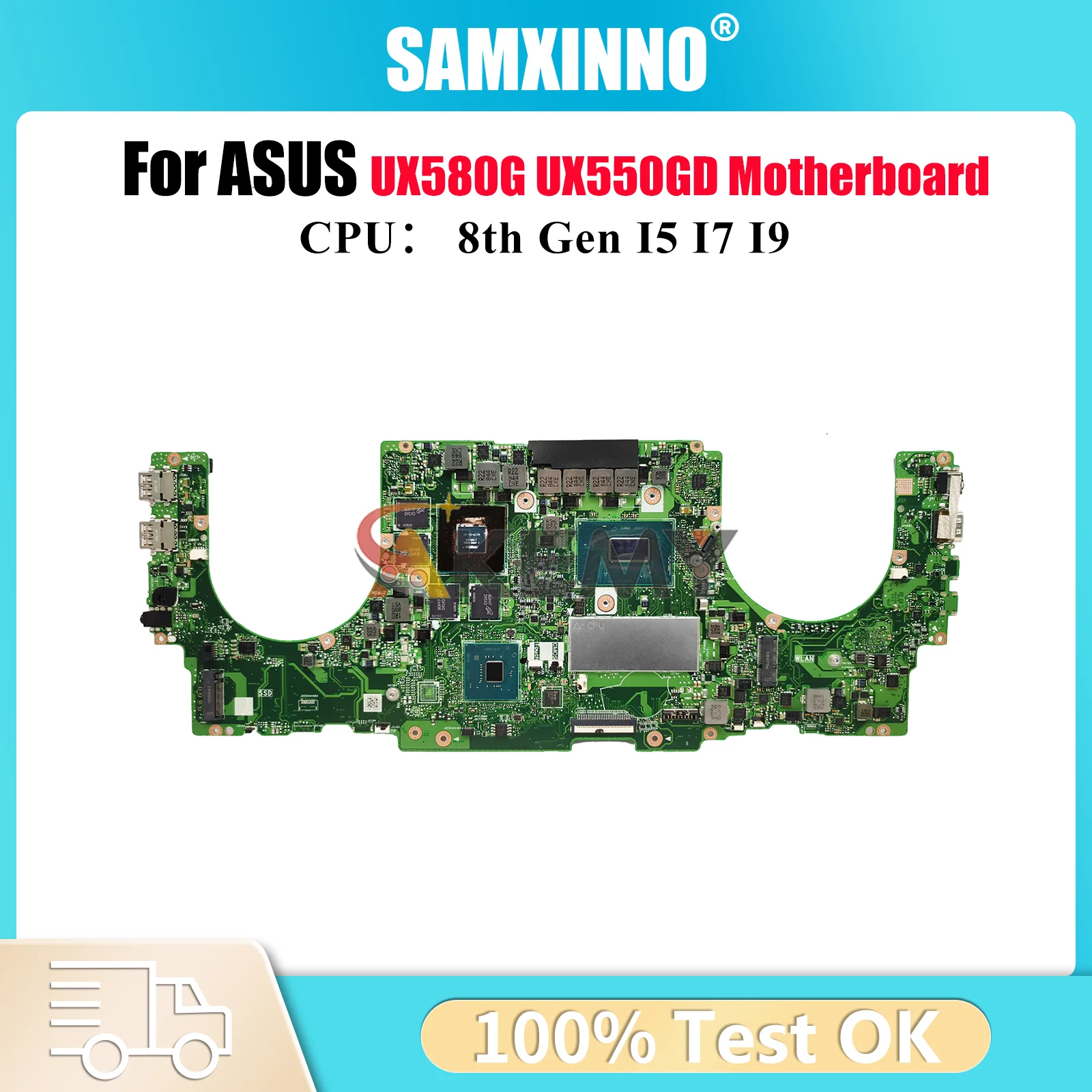 

UX550GD Материнская плата для ноутбука ASUS ZenBook UX550 UX55VD UX55VE UX580G Материнская плата для ноутбука с процессором I5 I7 I9 100% tests OK stk