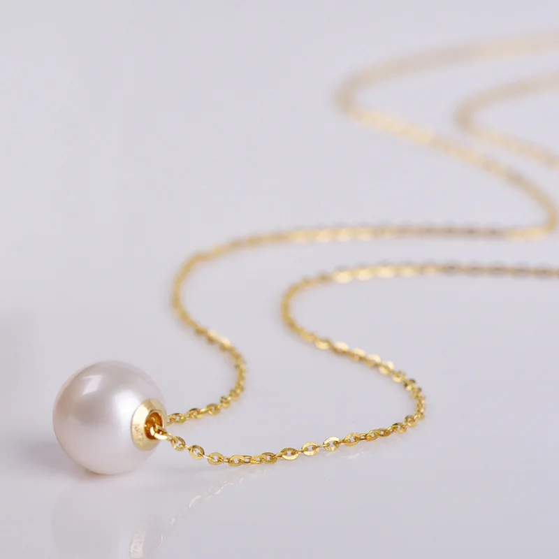 

Labb Real 18K Jinlutong Necklace Natural Freshwater Pearl Women's Boutique Jewelry Wedding Gift XL0022