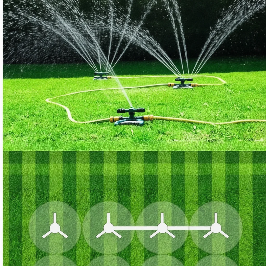 Lawn Garden Sprinkler Automatic Rotating Water Nozzle 360 Irrigation System Yard Watering Equipment Greenhouse Cooling