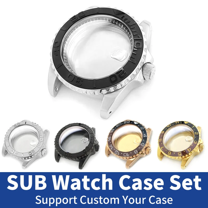 

Custom Watch Case SKX007 SKX009 Stainless Steel Case 3 O'Clock Bezel Sapphire Crystal NH35 NH36 Accessories 40mm