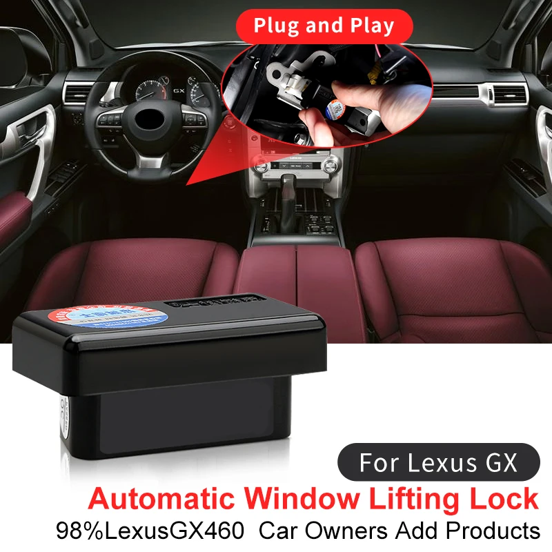 Ventana cerrada automática + cerradura de puerta + espejo retrovisor plegable OBD para Lexus GX460 GX 460 2010-2023  2021 accesorios mejorados