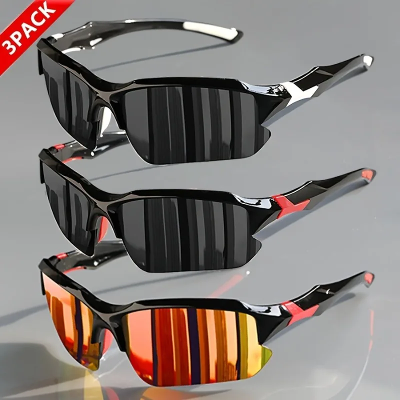 3pcs Outdoor Fishing Sunglasses for Both Men and Women, Ultra Light Cycling Sunglasses Are Perfect for Daily Use