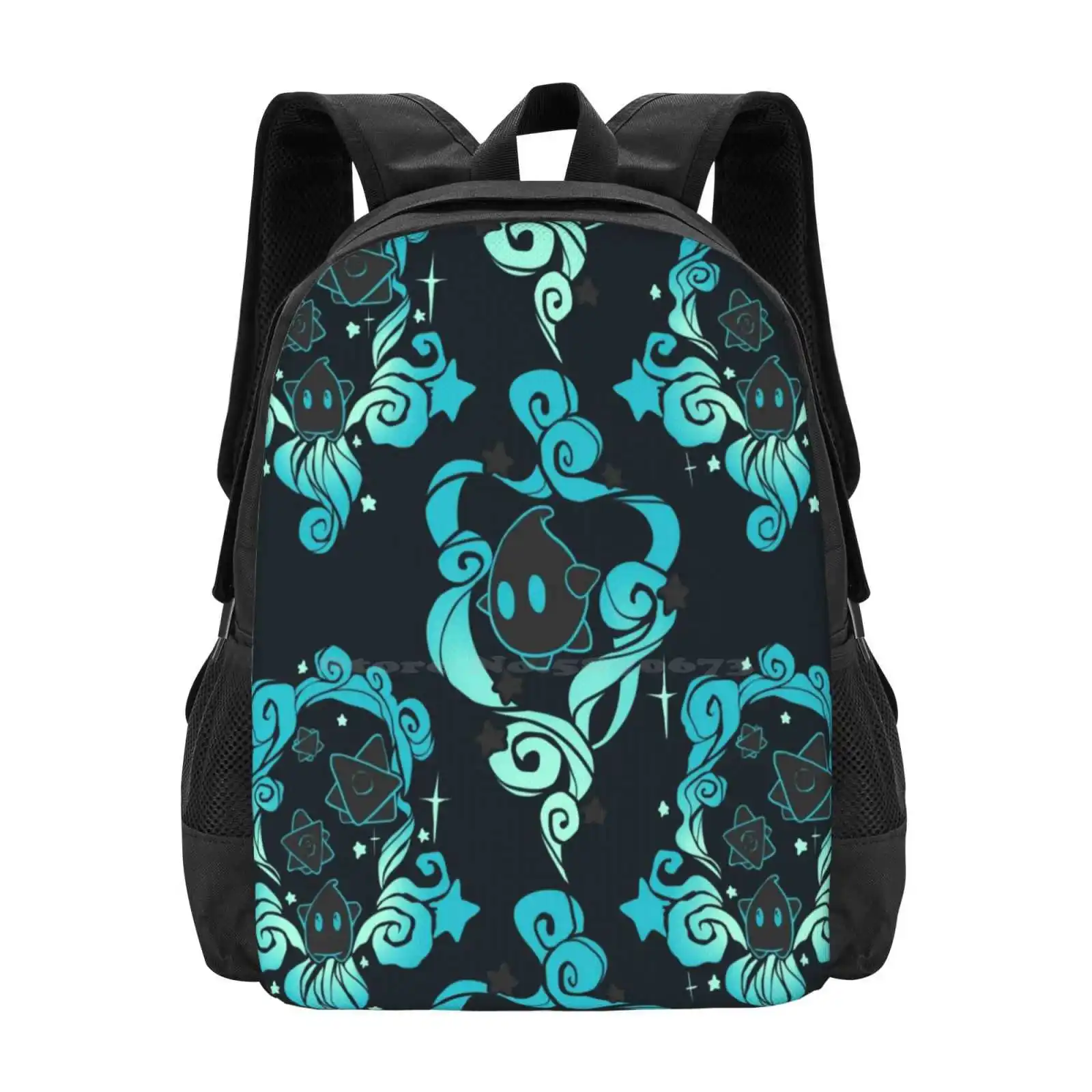 Luma Love - Polari Hot Sale Schoolbag Backpack Fashion Bags Luma Stars Polari Neon Blue Pattern