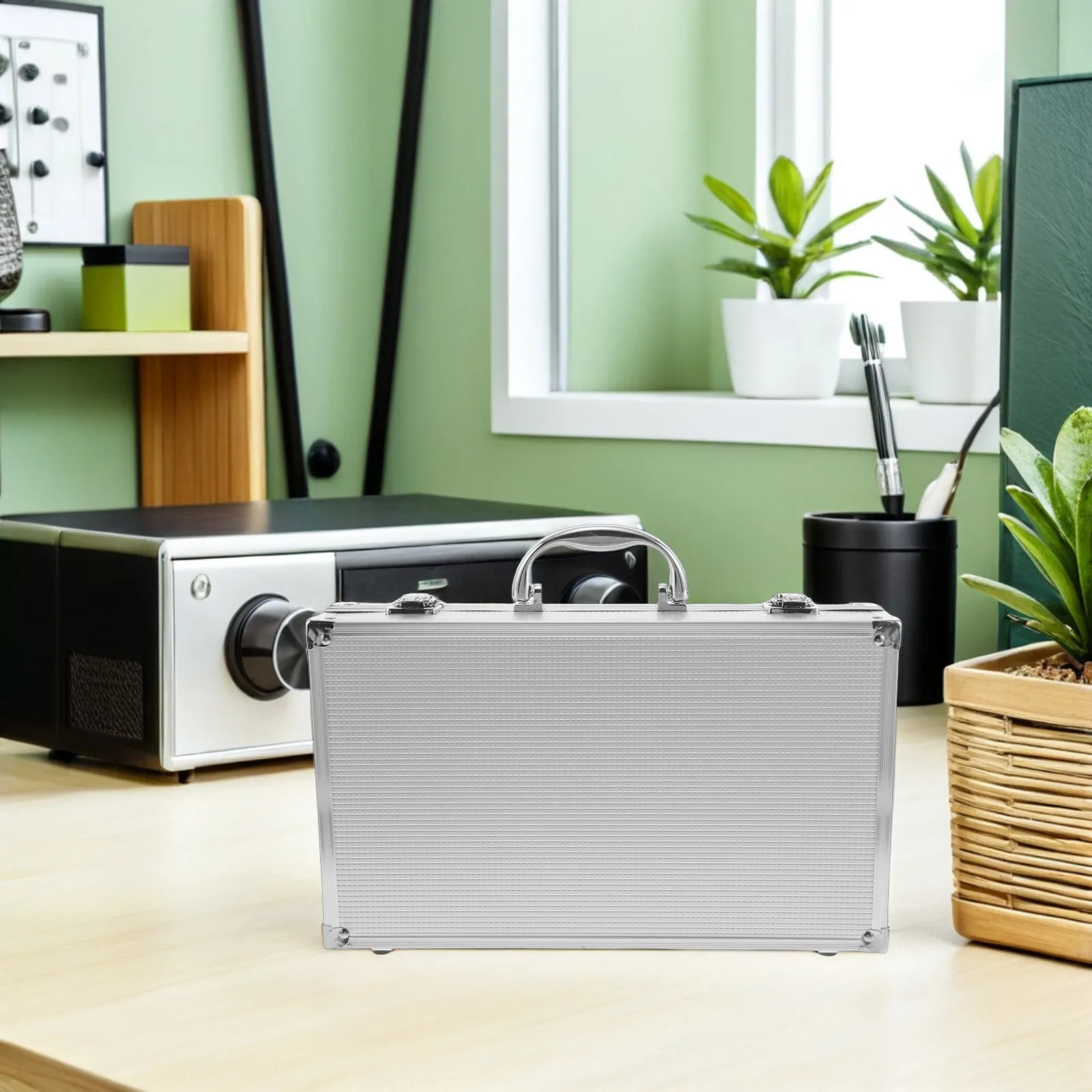 

Aluminum Microphone Storage Case Soft Interior Protection for Outdoor Events Impact Resistant Portable Wireless Mic Organizer