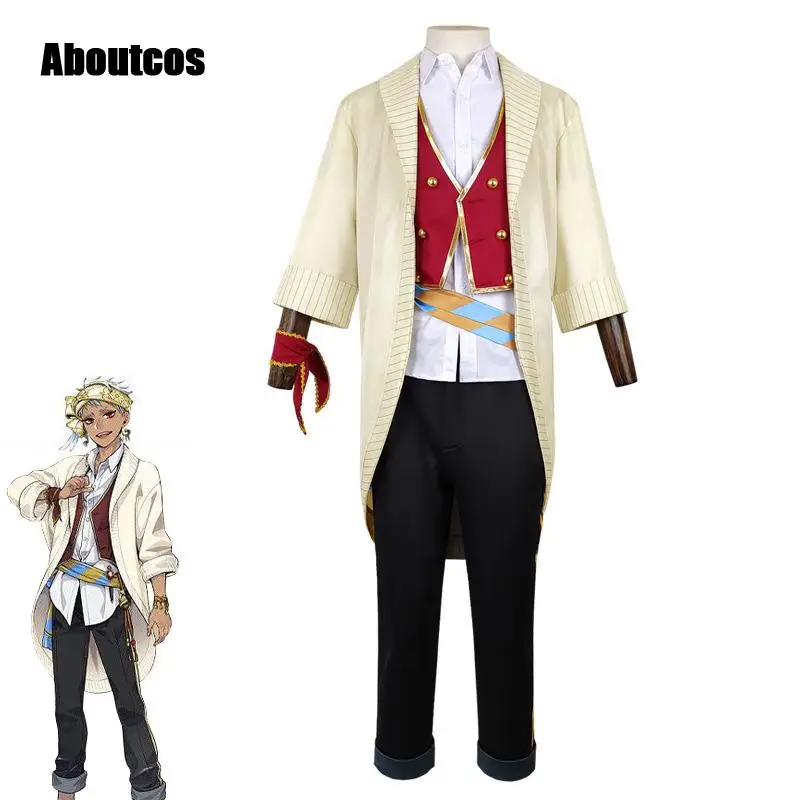 

Aboutcos Game Cosplay Twisted Wonderland Scarabia Kalim Uniform Men and Women Full Costume Kalim Cosplay Halloween