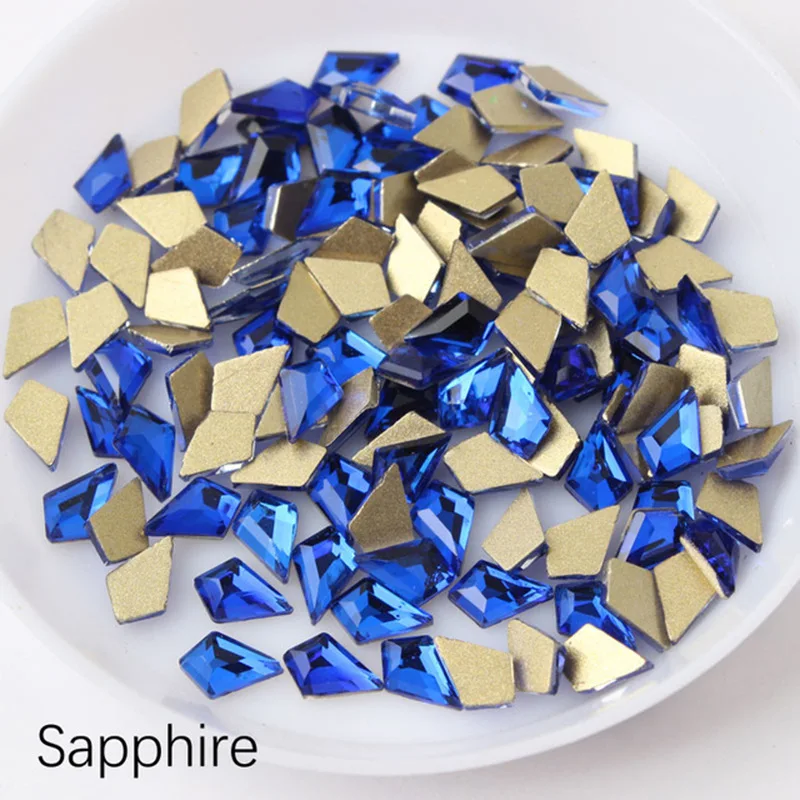 wholesale 4 * 6 mm flecha estilo INS parte posterior plana diamantes de imitación de uñas de cristal de forma especial piedras de arte de uñas decoración personalizada 3D