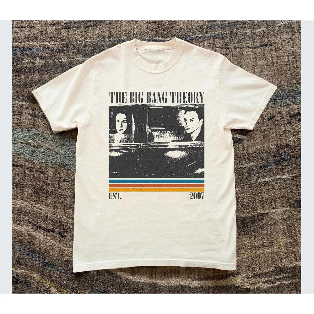 The Big Bang Theory Comfort Colors Vintage T-Shirt Summer Men's and Women's Loose and Breathable T-shirt Top