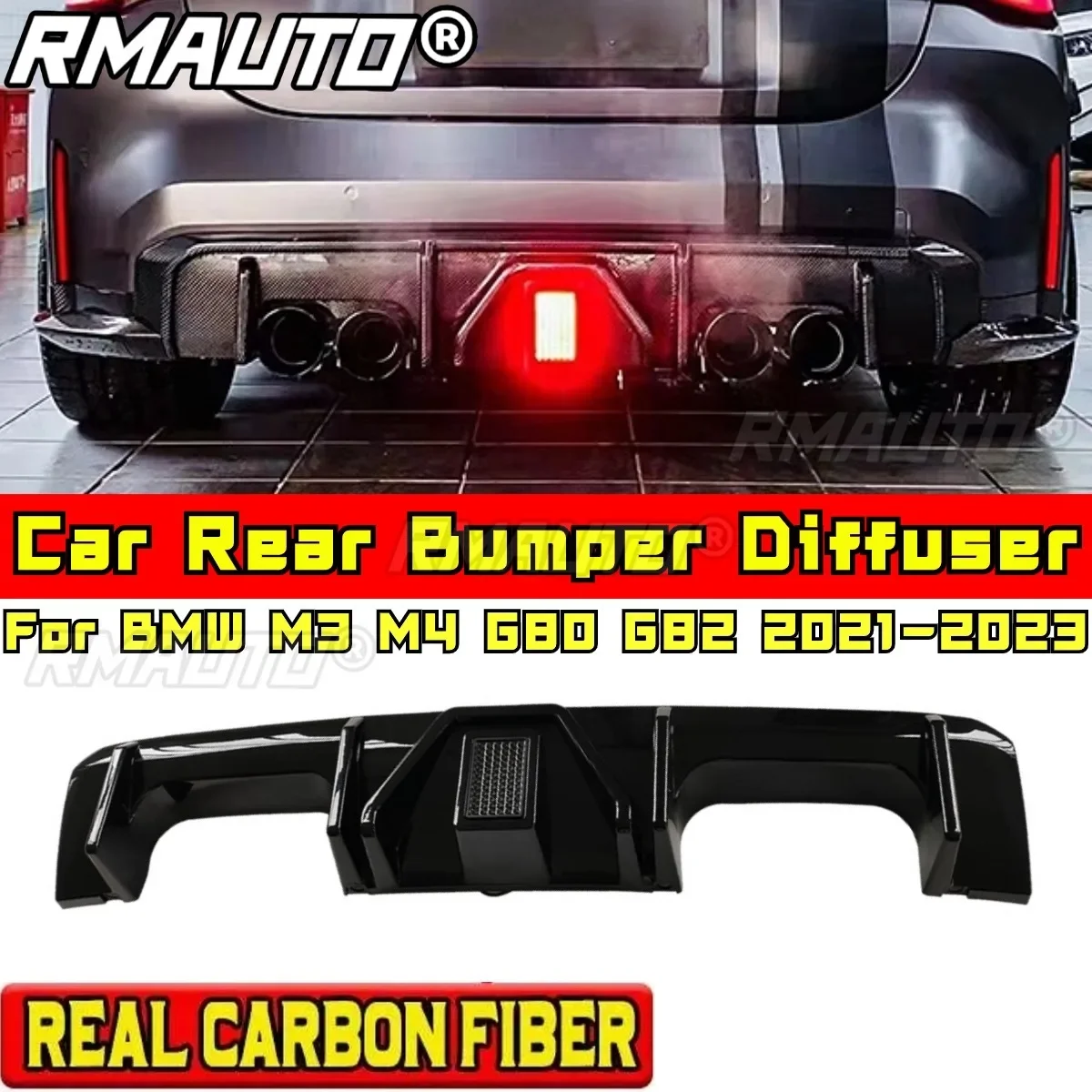 

For M3 M4 G80 G82 2021-2023 Body Kit Rear Bumper Protector Rear Bumper Lip for BMW M3 M4 G80 G82 2021-2023 Car Accessories