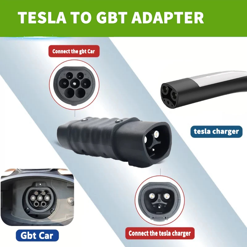 WUFEN For BYD Song/Yuan PLUS/Song Pro/Dolphin or other BYD models Tesla to GBT adapter 32A 7kw EV NACS Charger Gbt Car Connector