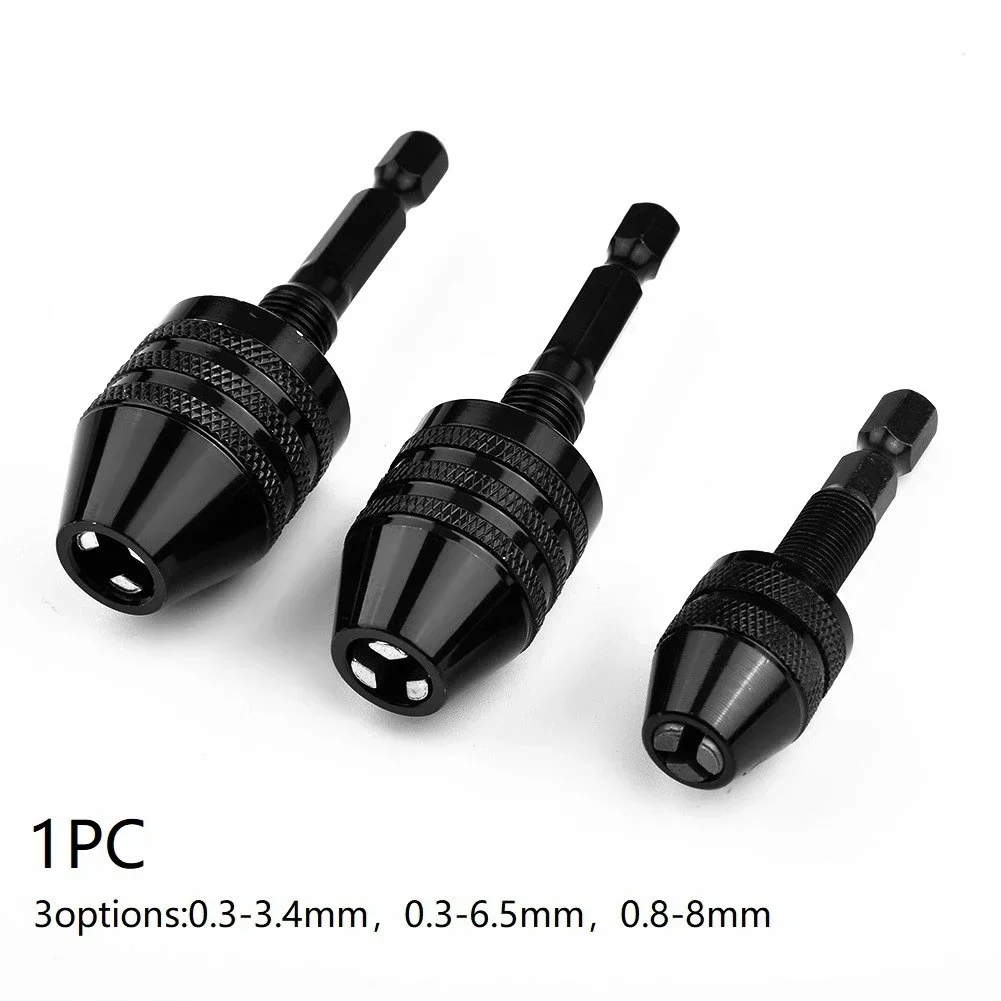 1/4inch Keyless Drill Chuck Converter Hex Shank Adapter Drill Bit Quick Change Driver Drill Chuck Power Tool Accessories