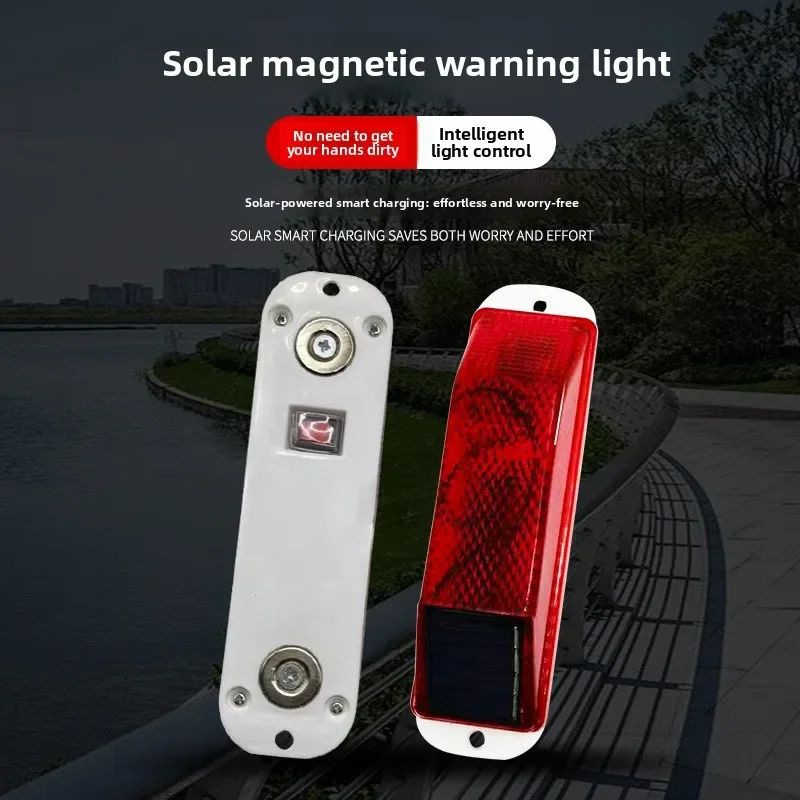 DurableSolar Warning Light Magnetic Suction Contour Mark Night Flash Construction Light Charge-free Car Anti-rear-end Flash Ligh