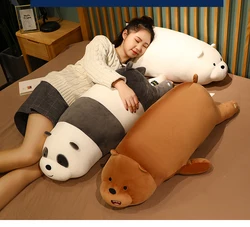 Original The Bare Bears Plush Toys Grizzly Panda Ice Bear Stuffed Doll Kawaii We Bare Bears Plush Peluche Bedside Cushion Gift