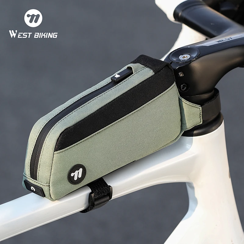 غرب ركوب الدراجات دراجة العلوي كيس أنبوب مع البراغي والأشرطة المزدوج شنت الدراجة الجبلية الطريق الإطار الأمامي أكياس ايرو الحصى الدراجة الملحقات