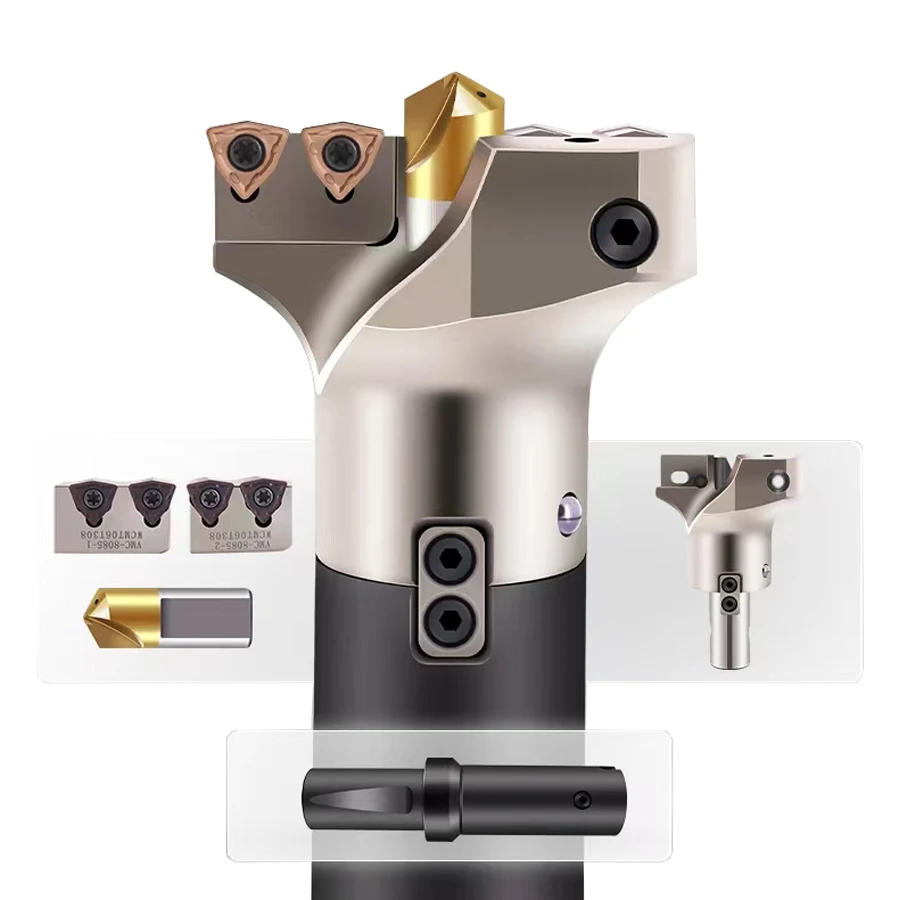 Imagem -05 - Vmd Deep Hole u Broca Torno Cnc Broca Ferramentas Grande Diâmetro Inserções de Posicionador Wcmx Wcmt 45 mm a 200 mm Alta Qualidade