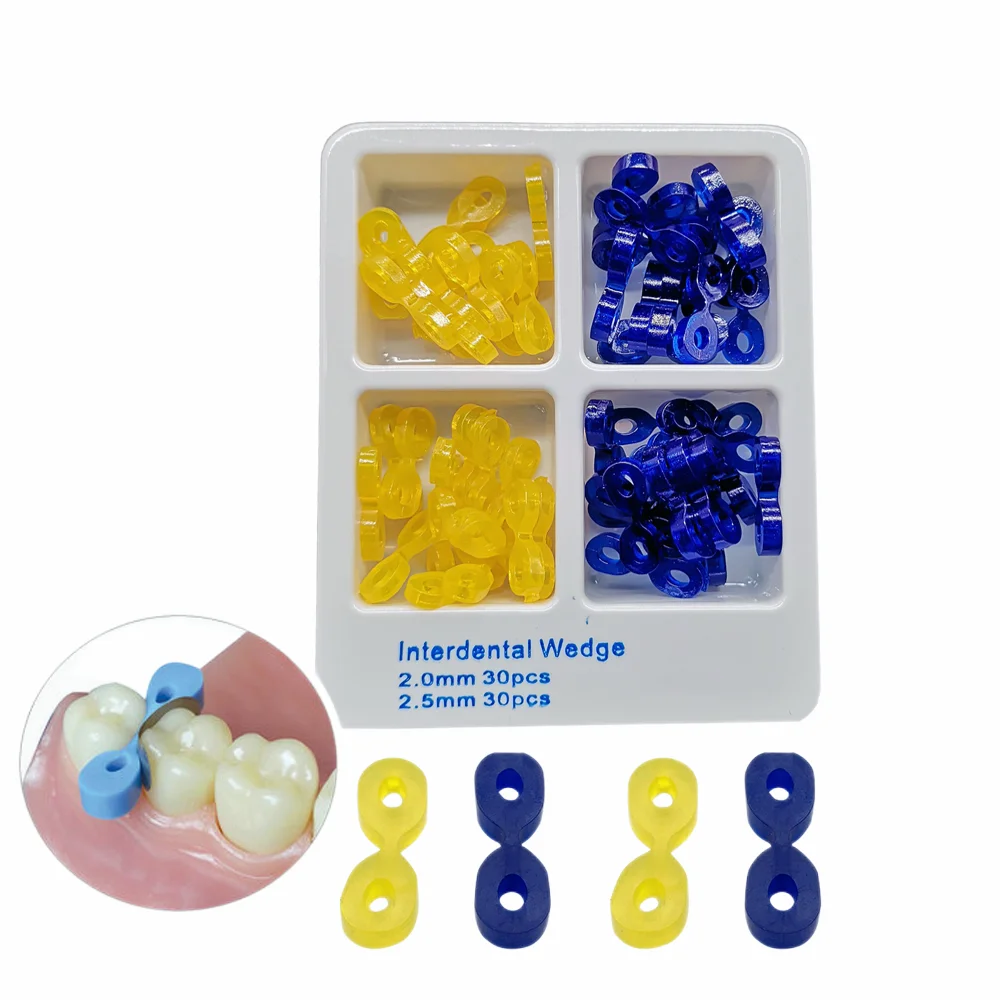 

60pcs/box Dentist Accessories Dental Tooth Seperator Elastic Rubber Fixing Wedges Wedge Matrix Matrices