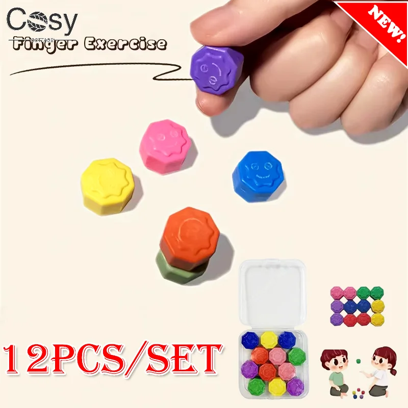 12pcs Upgraded Version Korea Traditional Play Game Gonggi Jack Stone Pebbles Set Exercise Colorful Fun Stress Relief Toy