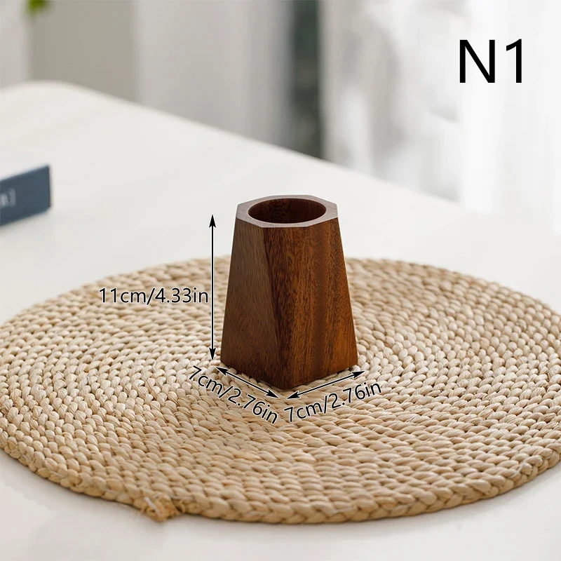 Black Walnut Pen Holder Polishing Design Desktop Storage Supplies Wooden Desk Accessories Pen Storage Box Walnut Pen Holder