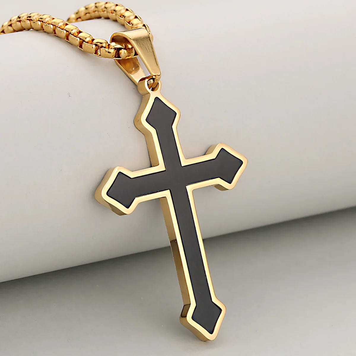 Color Block Arrow Men's Vintage Stainless Steel Pendant Necklace Premium Jewelry